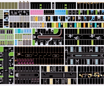 Modern Outdoor Parking Lot-ID:741739996