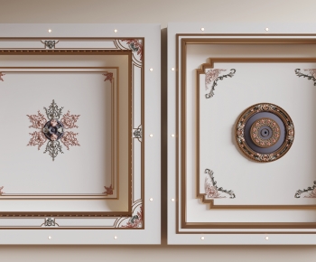 French Style Plaster Carved Top Plate-ID:664555072