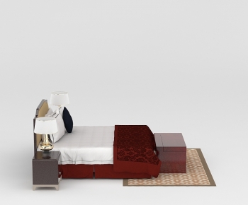 Modern Double Bed-ID:409146079