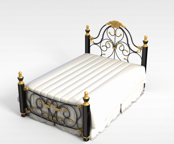 New Chinese Style Single Bed-ID:356724028