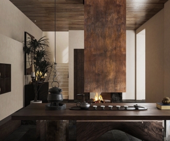 Wabi-sabi Style Tea House-ID:724392895