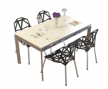 French Style Dining Table And Chairs-ID:426599986
