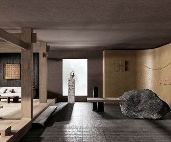 Wabi-sabi Style A Living Room-ID:609477042