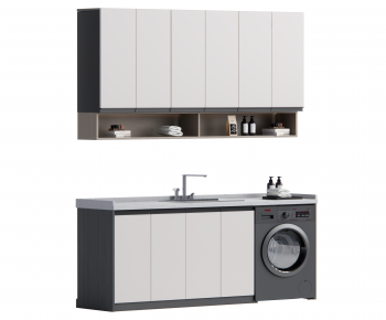 Modern Laundry Cabinet-ID:618506911