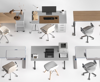 Modern Office Desk And Chair-ID:176919943