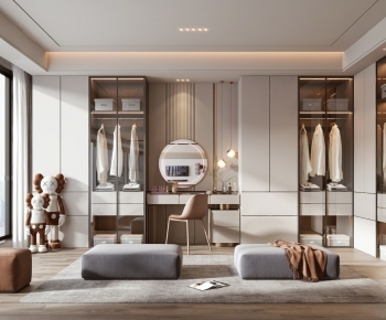 Modern Clothes Storage Area-ID:491540457