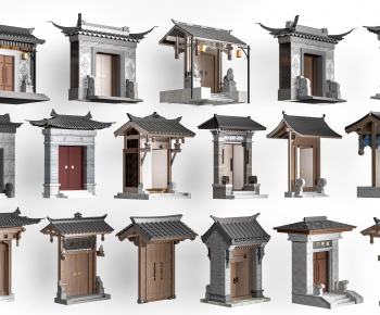 New Chinese Style Facade Element-ID:693340066