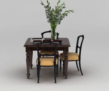 European Style Dining Table And Chairs-ID:909459119
