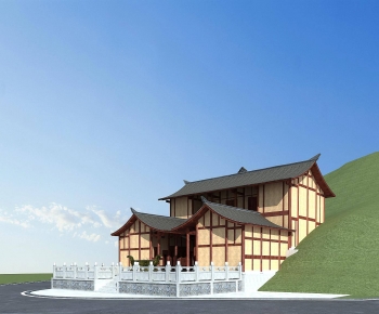 New Chinese Style Religious Architecture-ID:728418865