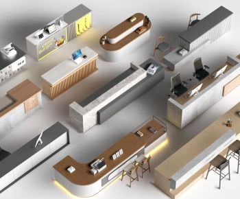 Modern Reception Desk-ID:781369924