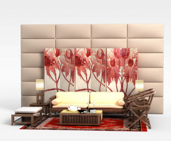 New Chinese Style Sofa Combination-ID:906055936
