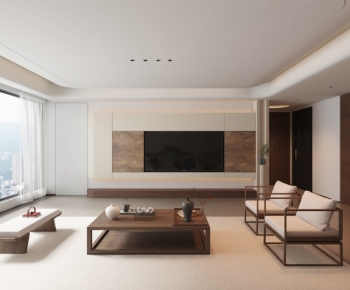 New Chinese Style A Living Room-ID:844847925
