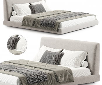 Modern Double Bed-ID:393217092