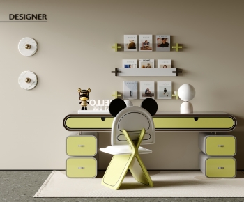 Modern Computer Desk And Chair-ID:874164103