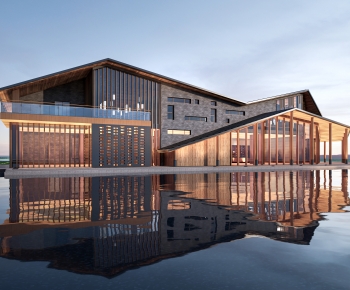 New Chinese Style Architecture Of Artistic Style-ID:520328041