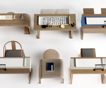 New Chinese Style Computer Desk And Chair-ID:114506012