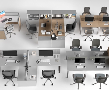 Modern Office Desk And Chair-ID:677391056