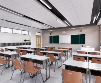Modern School Classrooms-ID:674062976