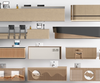 Modern Reception Desk-ID:729599004