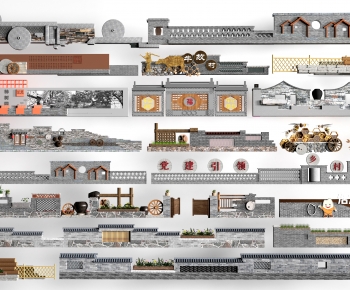 New Chinese Style Landscape Wall-ID:784943105