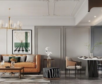 French Style A Living Room-ID:276124005