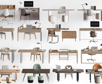 Modern Computer Desk And Chair-ID:723130941