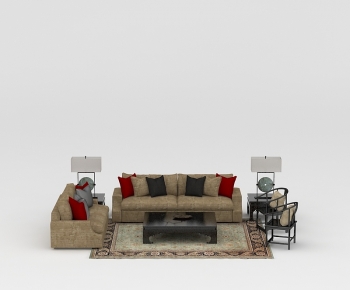 New Chinese Style Sofa Combination-ID:792299992