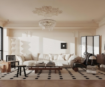 French Style A Living Room-ID:166631946