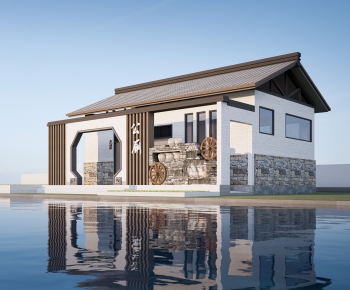 New Chinese Style Public Building-ID:380791901