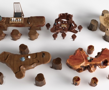 New Chinese Style Tea Tables And Chairs-ID:118351035