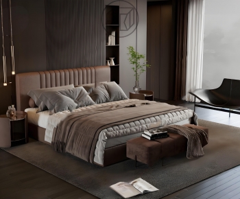 Modern Double Bed-ID:359900955