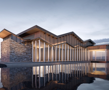 New Chinese Style Architecture Of Artistic Style-ID:117908952