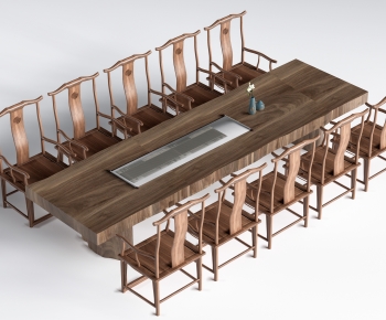 New Chinese Style Tea Tables And Chairs-ID:693384895