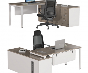 Modern Office Desk And Chair-ID:648542887