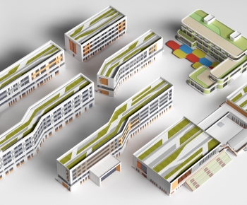 Modern School Building-ID:624032978