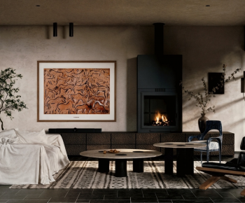 Wabi-sabi Style A Living Room-ID:793709997