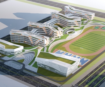 Modern Architectural Bird's-eye View Planning-ID:621650249