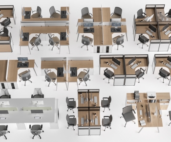 Modern Office Desk And Chair-ID:939480075