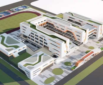 Modern Architectural Bird's-eye View Planning-ID:769344094