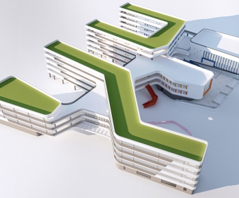 Modern School Building-ID:795511018