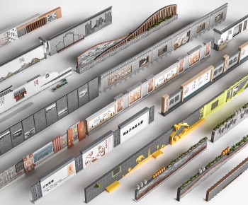 New Chinese Style Landscape Wall-ID:554730894