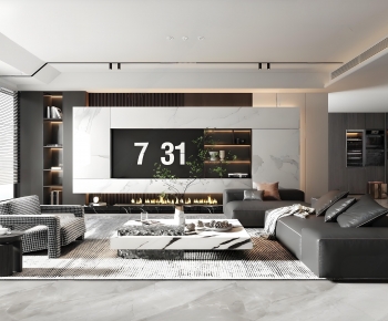 Modern A Living Room-ID:799170027