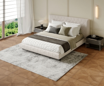 Modern Double Bed-ID:552120216