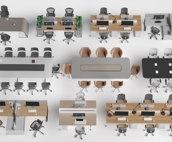 Modern Office Desk And Chair-ID:731525905