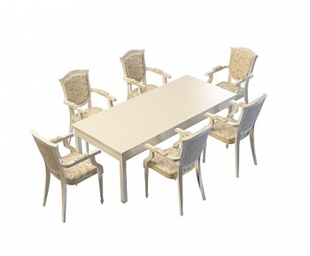 European Style Dining Table And Chairs-ID:168081059