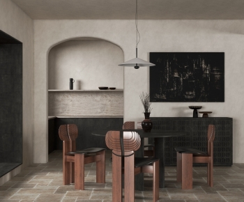 Wabi-sabi Style Dining Room-ID:451913121