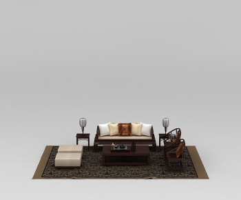 New Chinese Style Sofa Combination-ID:642796995