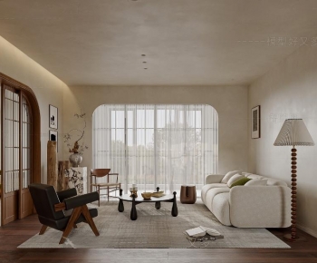 Wabi-sabi Style A Living Room-ID:100164891