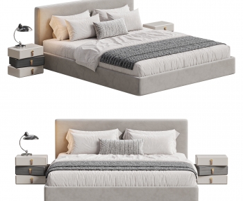 Modern Double Bed-ID:206305988