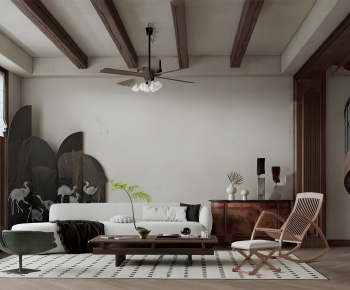 Wabi-sabi Style A Living Room-ID:995058062